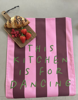 This Kitchen Is For Dancing Tea Towel, 2 of 4