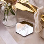Personalised Silver Hexagon Wedding Place Setting, thumbnail 2 of 3