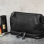 Personalised Leather Toiletry Wash Bag Men's Gift, thumbnail 4 of 12