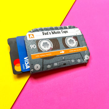 Personalised Tape Cassette Card Holder For Business Or Travel, 12 of 12