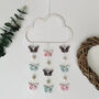 Nursery Mobile Wall Decor Pink,Cream,Mint Butterfly, thumbnail 8 of 12