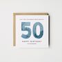 Personalised 50th Birthday Card *Age/Colour Options, thumbnail 1 of 4