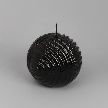 G Decor Wool Ball Detailed Lacquered Ball Candles, 3 of 5