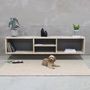 Reclaimed Wood Media Unit With Hairpin Legs, thumbnail 1 of 6