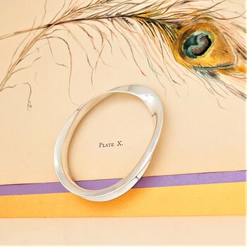 Sterling Silver Twisted Bangle Bracelet Cuff, 4 of 5