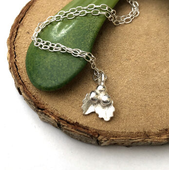 Sterling Silver Mini Holly Birthday Necklace, 5 of 12