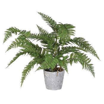 Faux Green Bracken Fern Plant Small Or Large, 6 of 7
