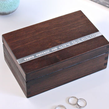 Personalised Wooden Anniversary Keepsake Box, 4 of 11