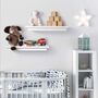 Set Of Two White Floating Wall Shelves Storage, thumbnail 6 of 8