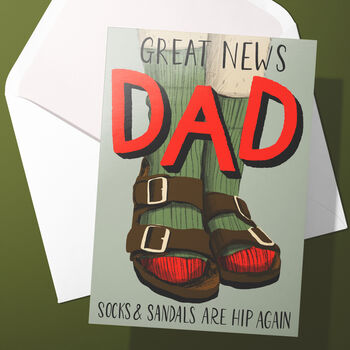 Socks And Sandals Father's Day Card, 4 of 4