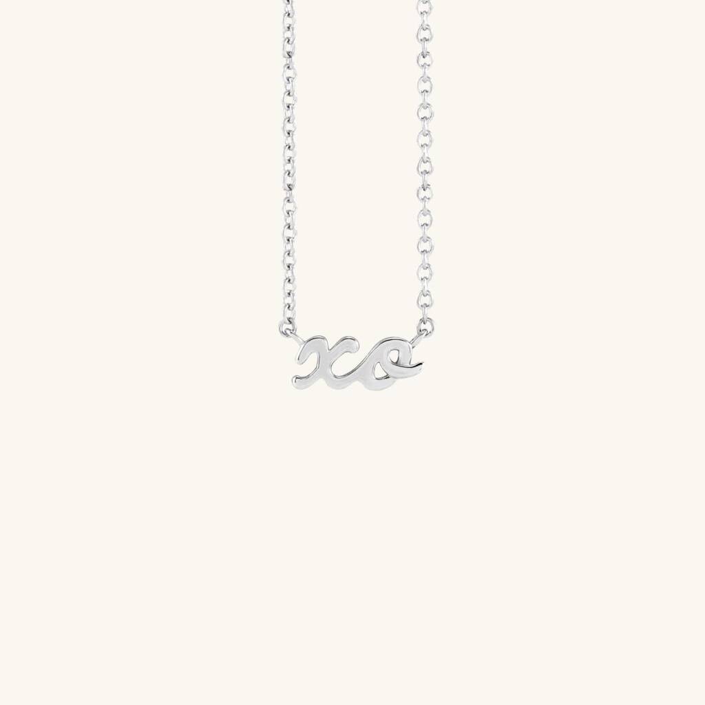 Xo Silver Pendant Necklace, 1 of 2