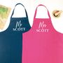 Mr And Mrs Ballpen Personalised Apron Set, thumbnail 4 of 7
