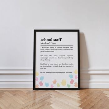 Personalised Teaching Assistant Definition Wall Art, 3 of 4
