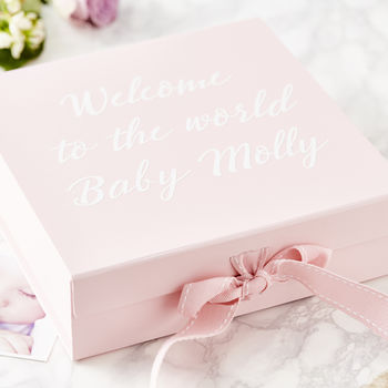 Personalised Welcome To The World Keepsake Box, 2 of 2