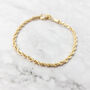 18ct Gold Plated Rope Chain Bracelet, thumbnail 1 of 4