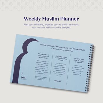 Faith And Focus Weekly Muslim Productivity Action Pad, 3 of 4