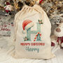 Large Christmas Alphabet Cotton Santa Gift Sack, thumbnail 4 of 4