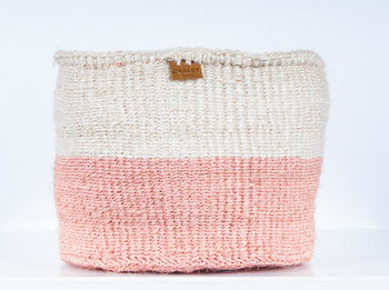 Dusky Pink Colour Block Basket, 3 of 9