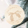 Wooden First Married Christmas Bauble, thumbnail 2 of 3