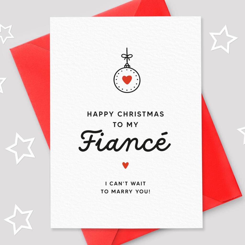 Fiancé 'I Can't Wait To Marry You!' Christmas Card, 1 of 2