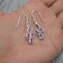 Amethyst Sterling Silver Earrings February Birthstone, thumbnail 6 of 8