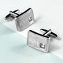 Personalised Silver Plated Cufflinks With Crystal, thumbnail 1 of 7