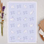 Hello Baby Blue Bunny Circle Sticker Sheet, thumbnail 1 of 2