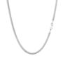 Sterling Silver 4mm Miami Cuban Chain, Rhodium Plated Necklace, thumbnail 2 of 12