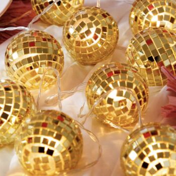 Luxe Gold Disco Balls String Lights, 4 of 4