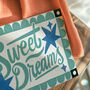 Sweet Dreams Wall Art, Blue Bedroom Print, thumbnail 3 of 9