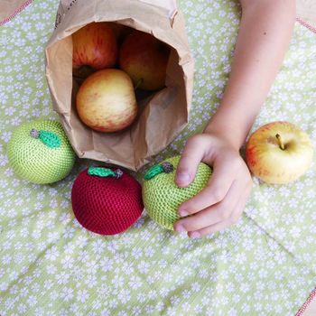 Apple Fruit Crochet Cotton Soft Toy, 2 of 10