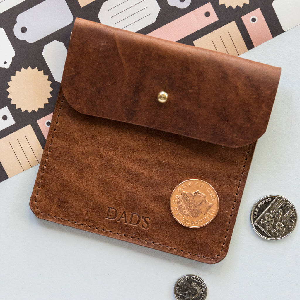 personalised leather coin purse