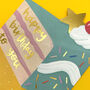 'Happy Birthday To You' Luxe Birthday Cake Slice Card, thumbnail 2 of 2