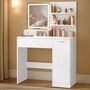 LED Vanity Table Makeup Desk With Power Outlet, thumbnail 1 of 6