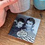 Daddy And Child Personalised Speech Bubble Ceramic Coaster Tile, thumbnail 1 of 4