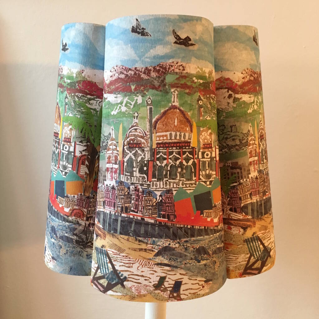Brighton Seaside Town Paper Lampshade By Papershades