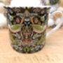 Set Of Six Palace Mugs In William Morris Black Strawberry Thief Design, thumbnail 5 of 10