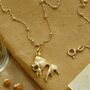 Gold Plated Sterling Silver Fish Necklace, thumbnail 1 of 4
