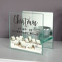Personalised Christmas Village Glass Candle Holder, thumbnail 1 of 4