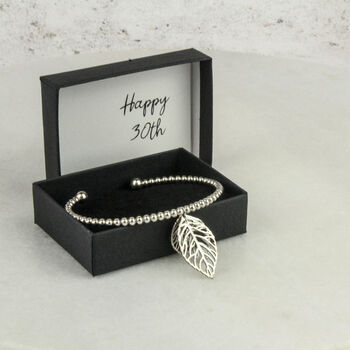 A Leaf For Every Decade 30th Birthday Bracelet, 3 of 5