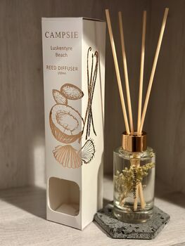 Luskentyre Beach Gift Set Reed Diffuser, Candle And Hand Soap, 4 of 6