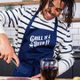 Grill And Beer It Father's Day BBQ Apron, thumbnail 1 of 5