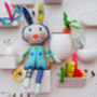 Superhero Easter Bunny Personalised Doll Sewing Kit, thumbnail 8 of 8