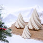 Trio Of Swirl Christmas Trees Decorative Ornament Set, thumbnail 2 of 5