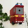 Personalised Fire Engine Bird Box, thumbnail 4 of 10