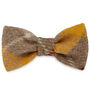 Cookie And Cream Harris Tweed Dog Bow Tie, thumbnail 1 of 4
