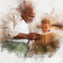 Watercolor Grandparents Portrait From Photo Gift For Nanny, Grandma, Grandad, thumbnail 5 of 11