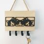 Wooden Key Holder With Cats, thumbnail 1 of 3