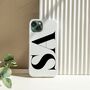 Personalised White Monogram Phone Case, thumbnail 1 of 6