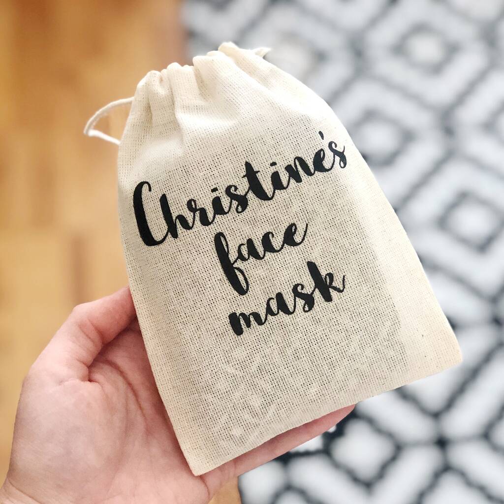 Personalised Face Mask Bag By Jayne Tapp Design